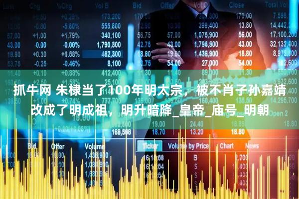 抓牛网 朱棣当了100年明太宗，被不肖子孙嘉靖改成了明成祖，明升暗降_皇帝_庙号_明朝