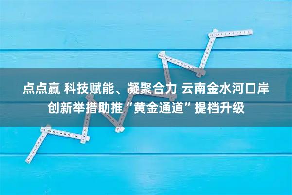 点点赢 科技赋能、凝聚合力 云南金水河口岸创新举措助推“黄金通道”提档升级